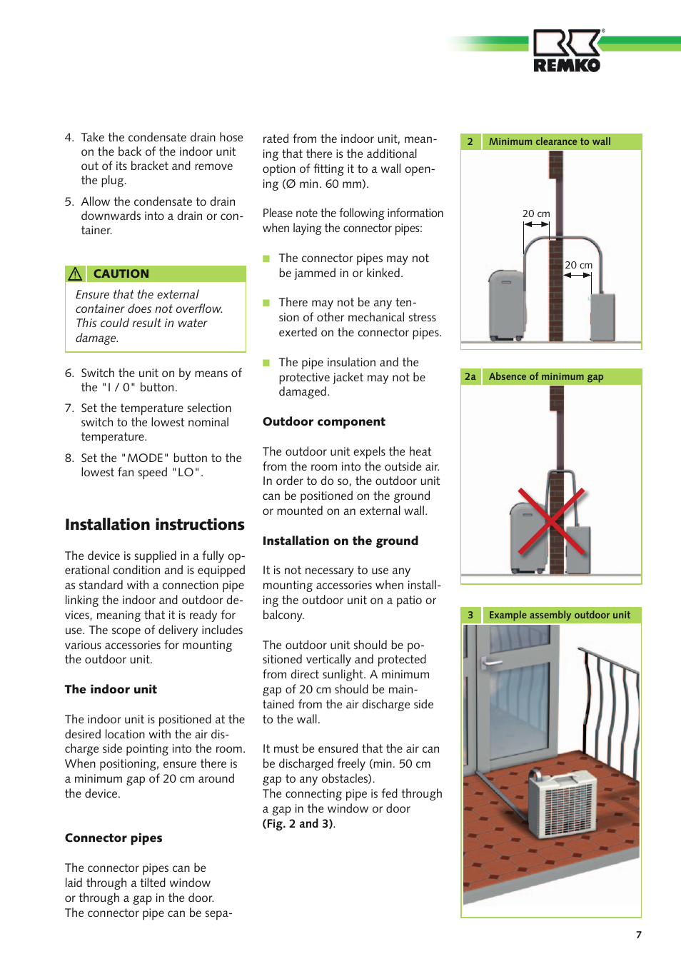 Installation instructions | REMKO RKL 490 DC User Manual | Page 7 / 20