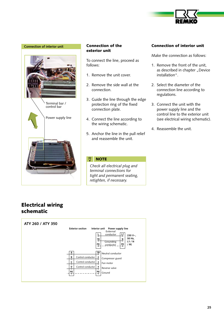 Electrical wiring schematic | REMKO ATY 260 User Manual | Page 25 / 32