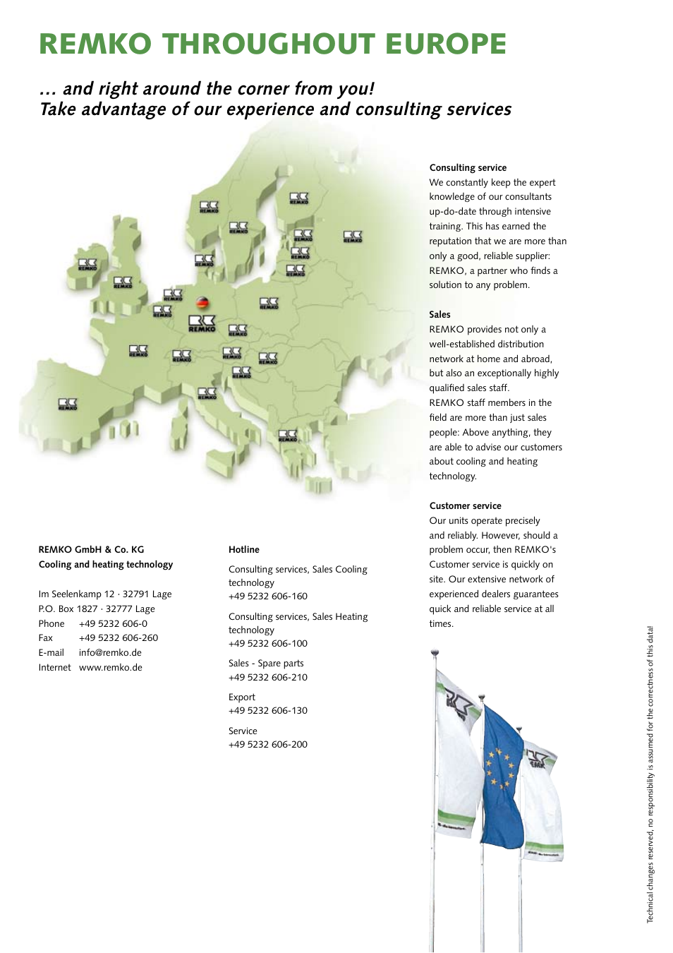 Remko throughout europe | REMKO ATY 260 User Manual | Page 32 / 32