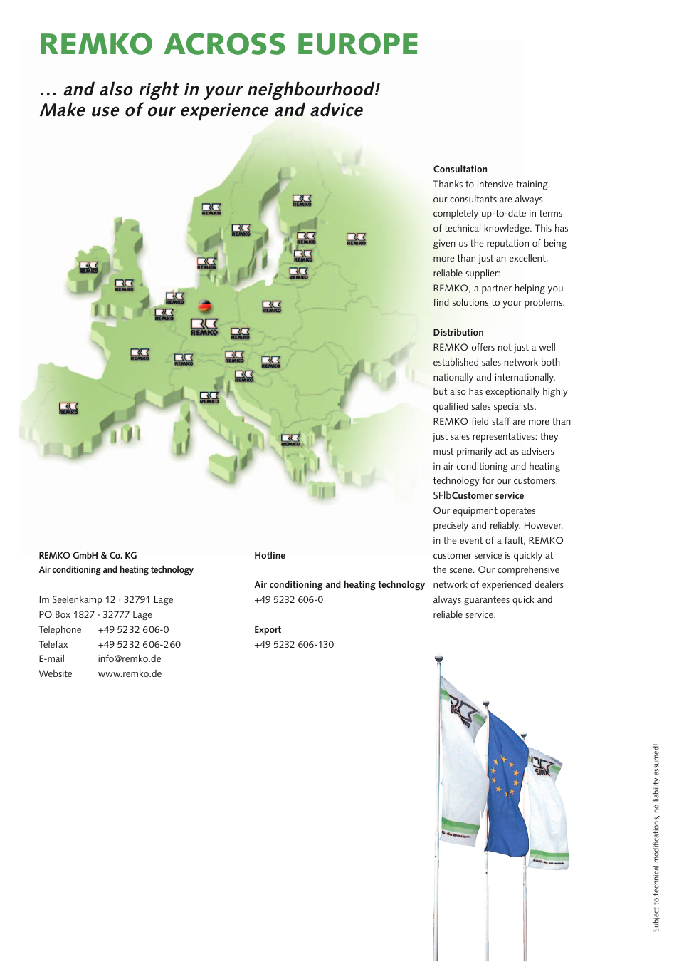 Remko across europe | REMKO ATY 261 DC User Manual | Page 36 / 36