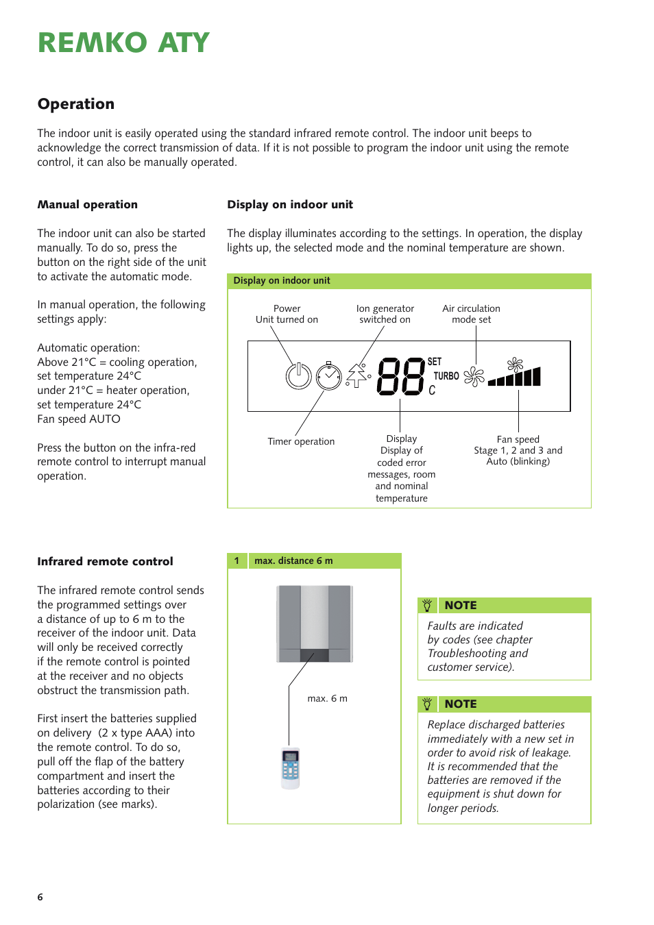 Remko aty, Operation | REMKO ATY 261 DC User Manual | Page 6 / 36