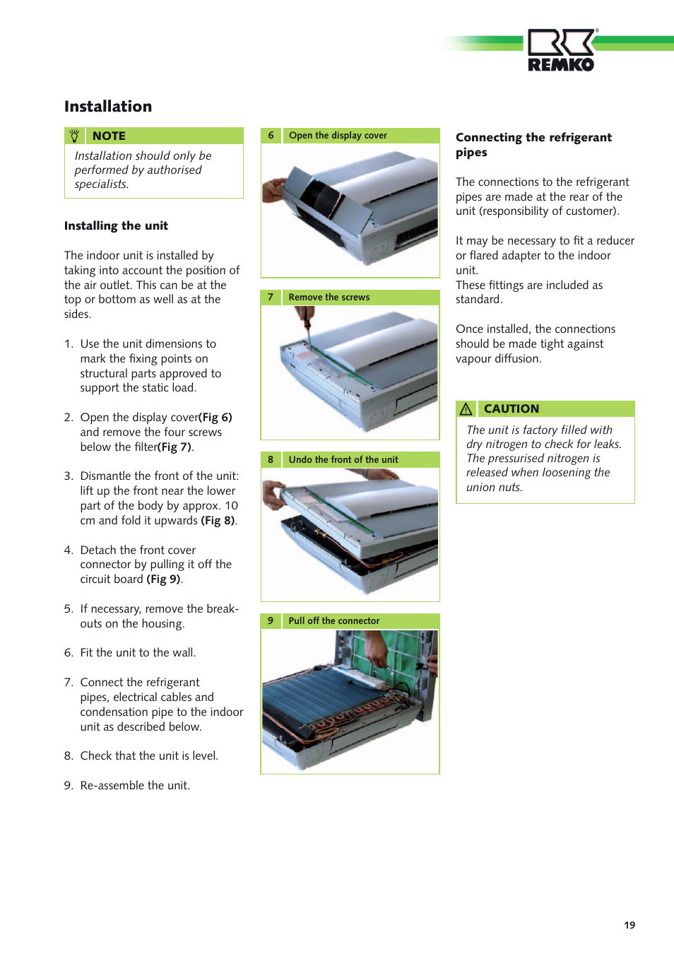 Installation | REMKO ATY 261 User Manual | Page 19 / 28