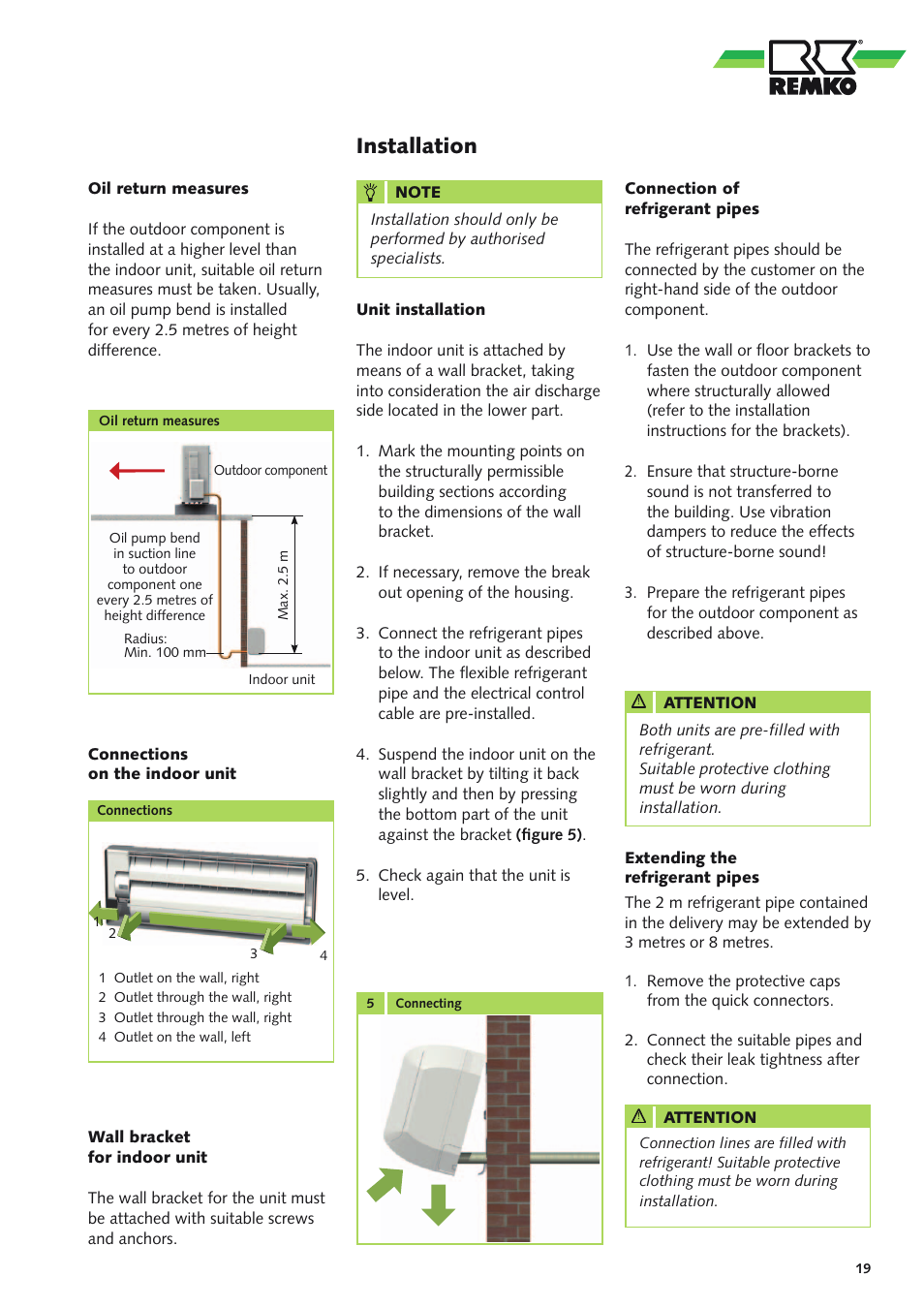 Installation | REMKO BL 261 User Manual | Page 19 / 32