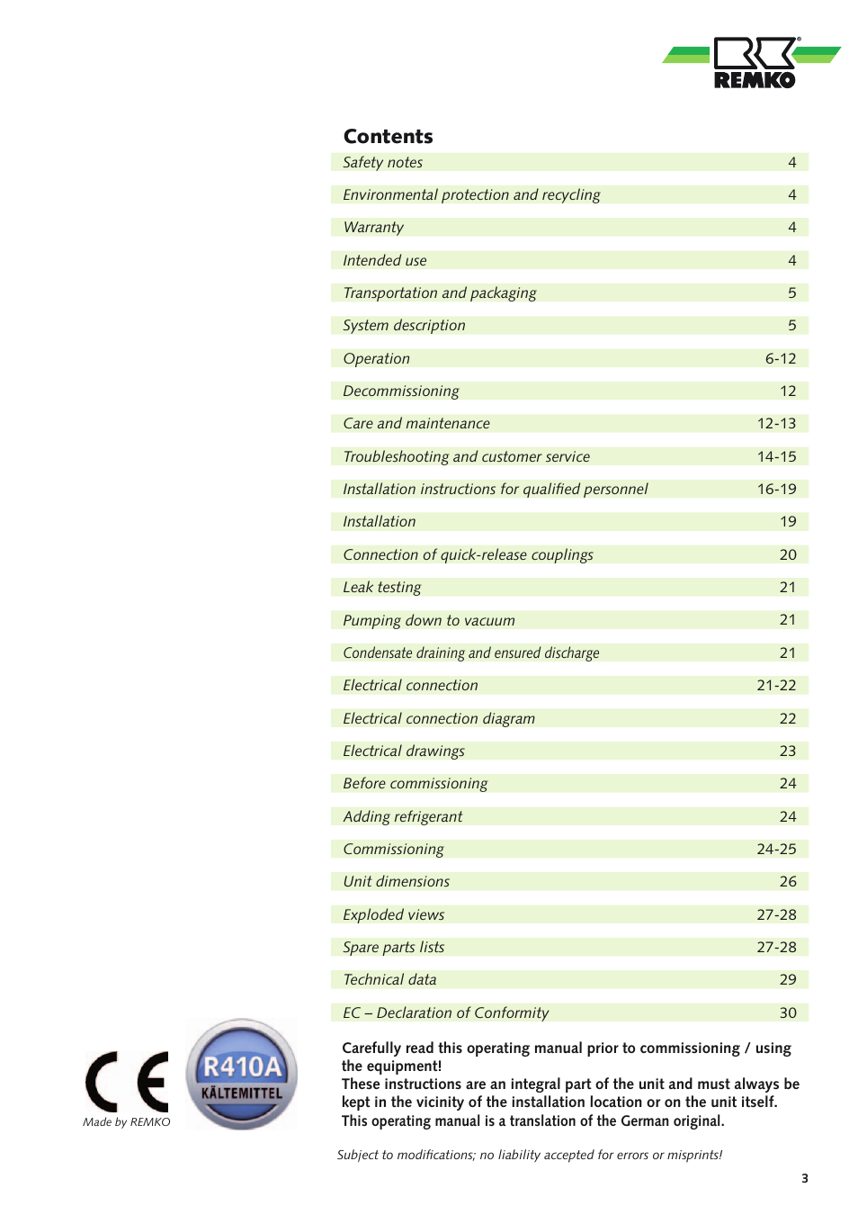 REMKO BL 261 User Manual | Page 3 / 32