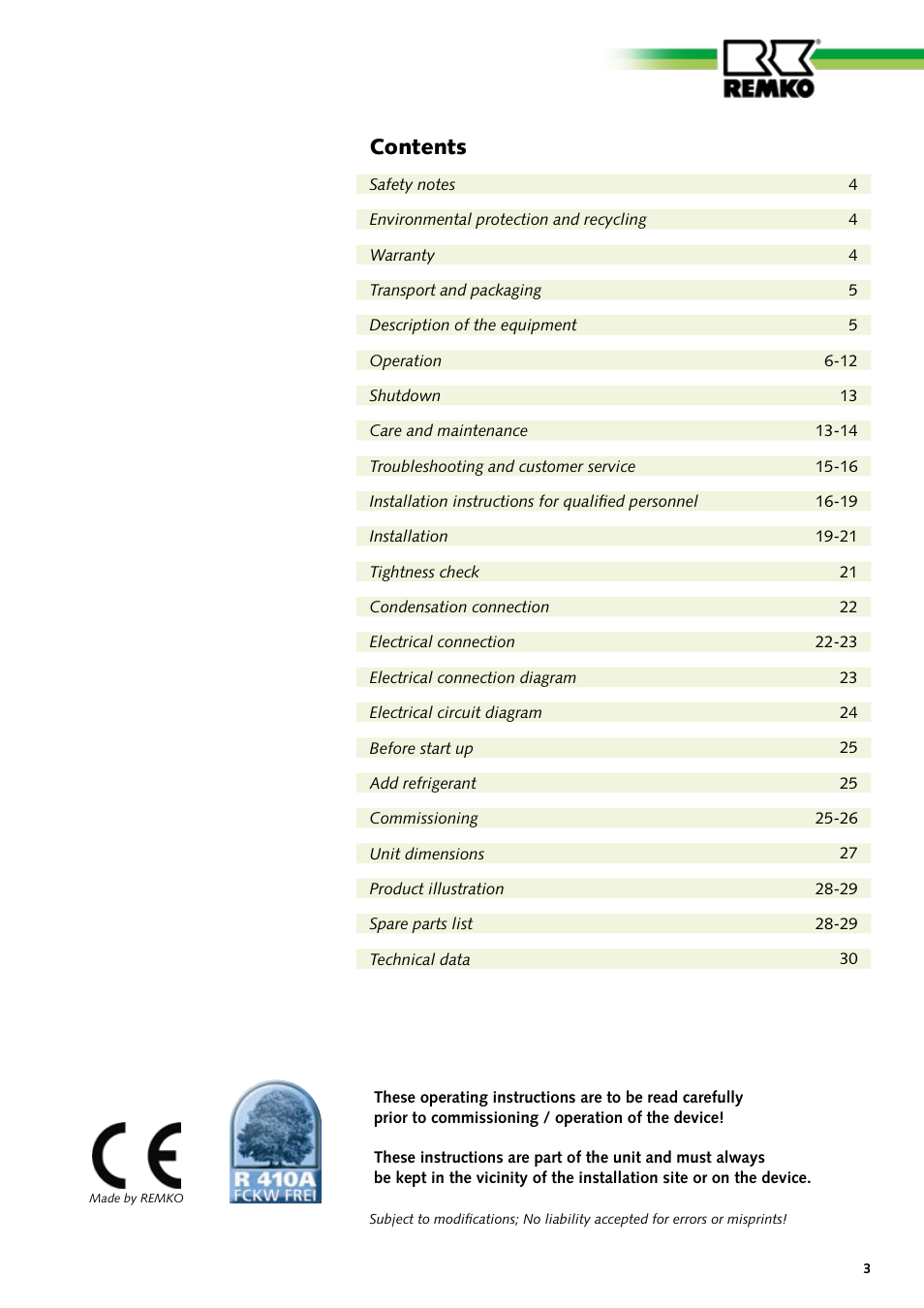 REMKO MD 261 User Manual | Page 3 / 32