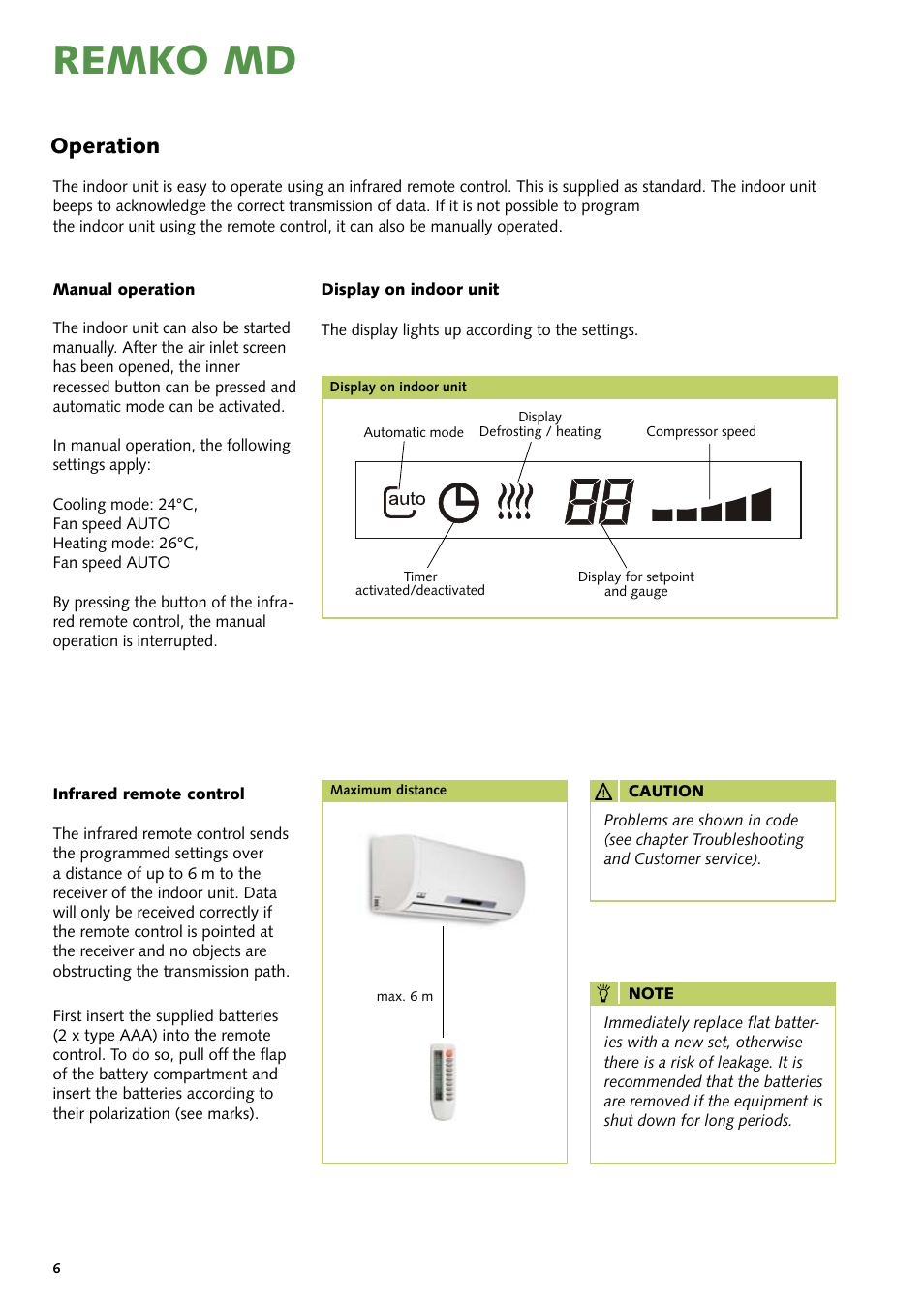 Remko md, Operation | REMKO MD 261 User Manual | Page 6 / 32