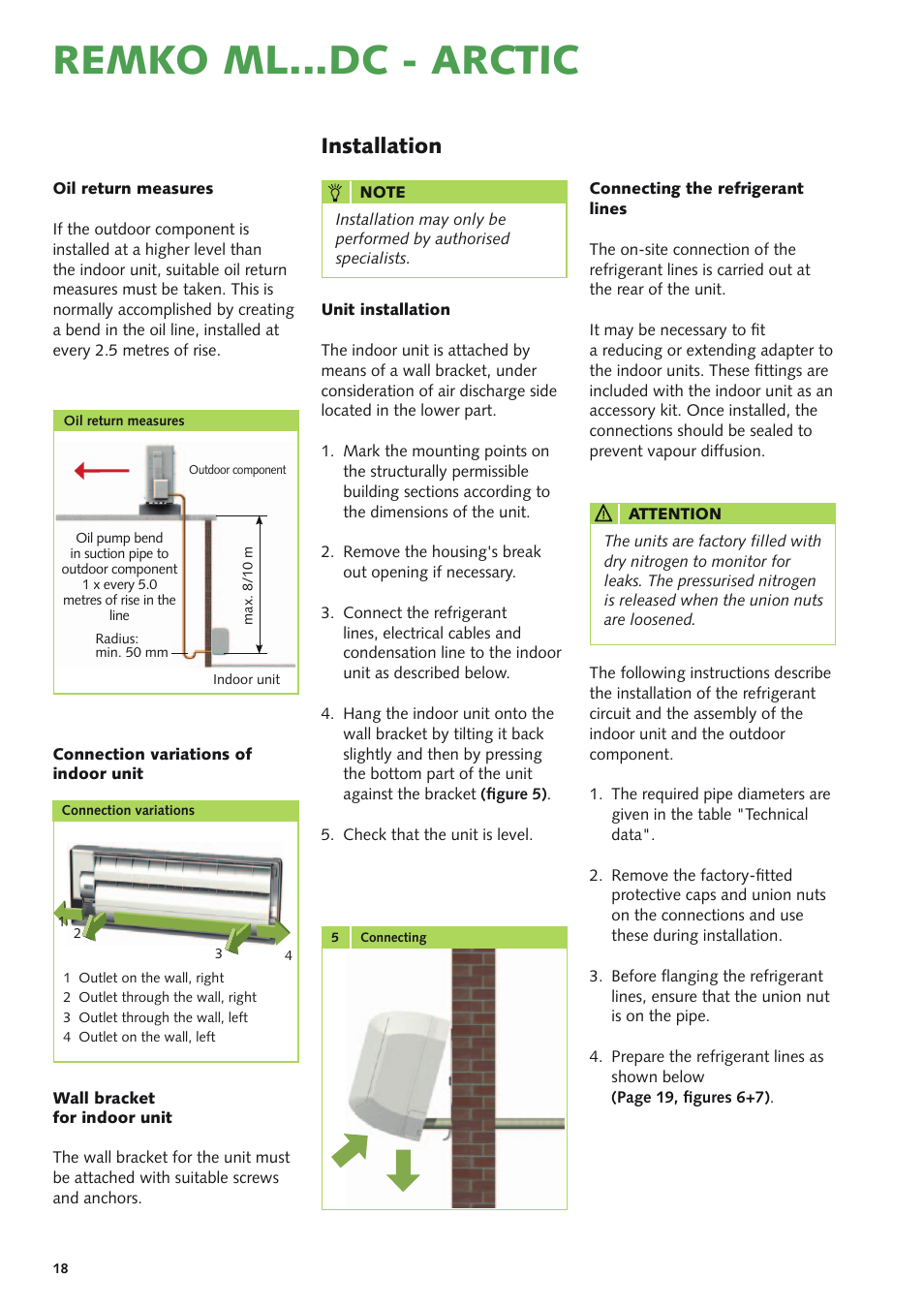 Remko ml...dc - arctic, Installation | REMKO ML 262 DC  Arctic User Manual | Page 18 / 32