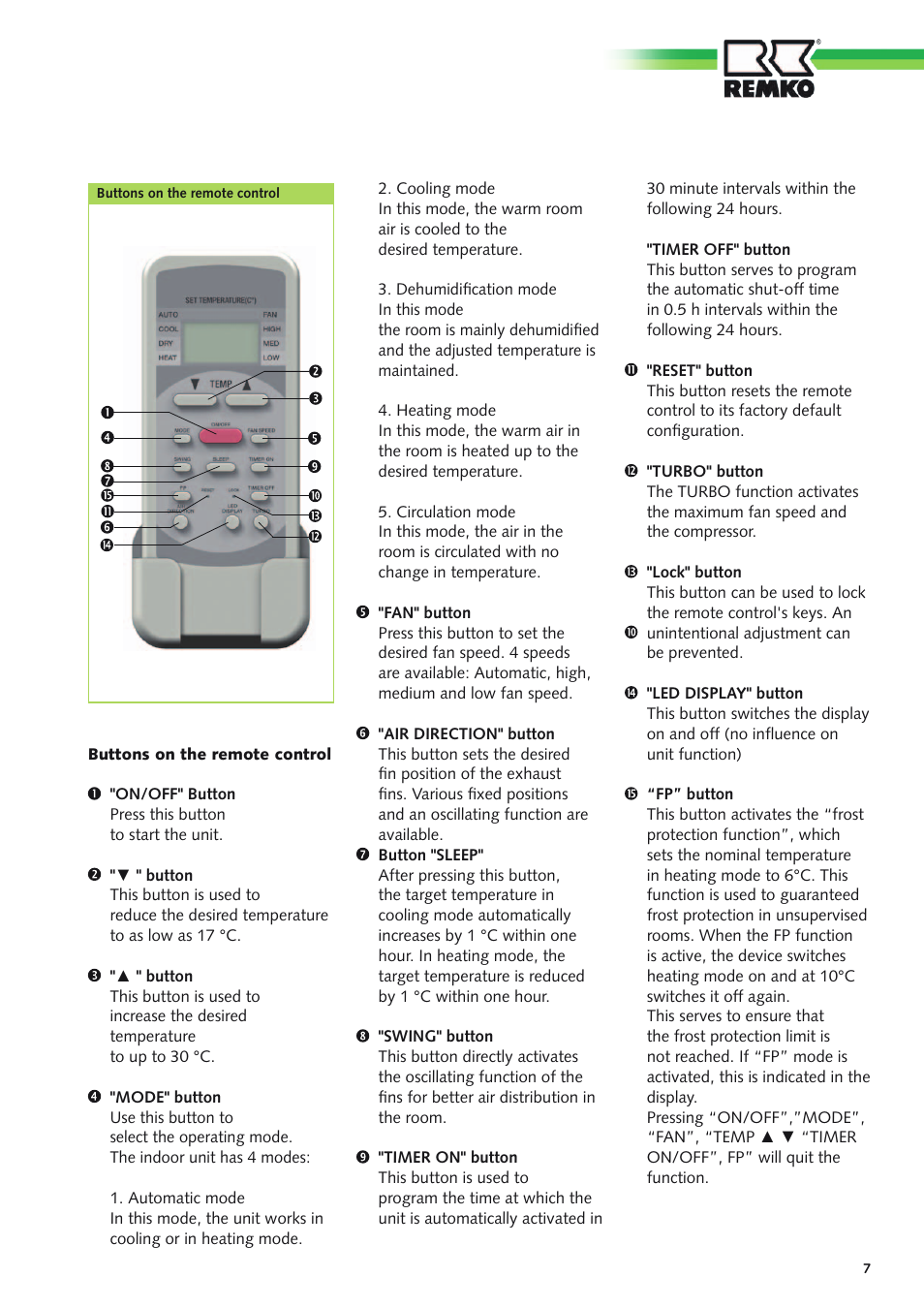 REMKO ML 262 DC  Arctic User Manual | Page 7 / 32