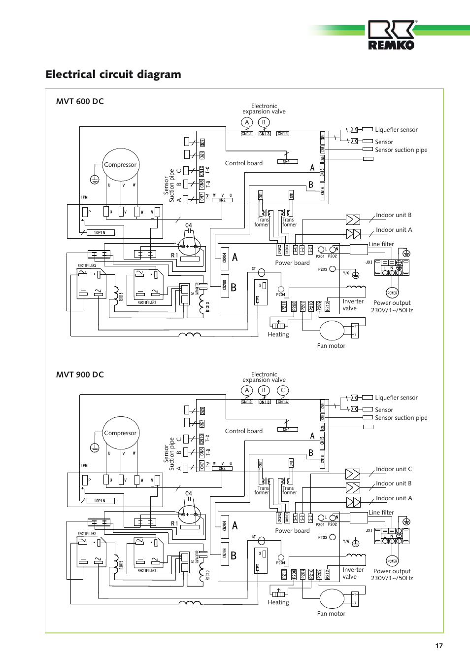 Electrical circuit diagram | REMKO MVT 600 DC User Manual | Page 17 / 28
