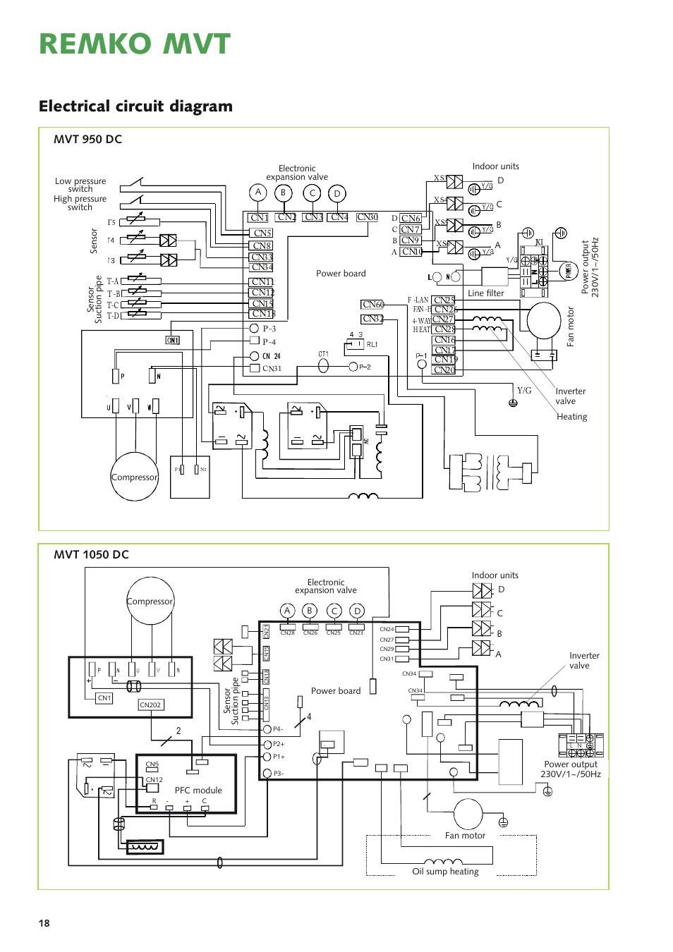 Remko mvt, Electrical circuit diagram, Mvt 950 dc | Mvt 1050 dc | REMKO MVT 600 DC User Manual | Page 18 / 28