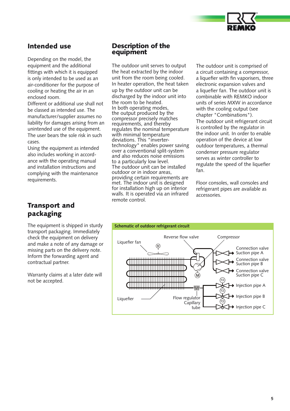 Intended use | REMKO MVT 600 DC User Manual | Page 5 / 28