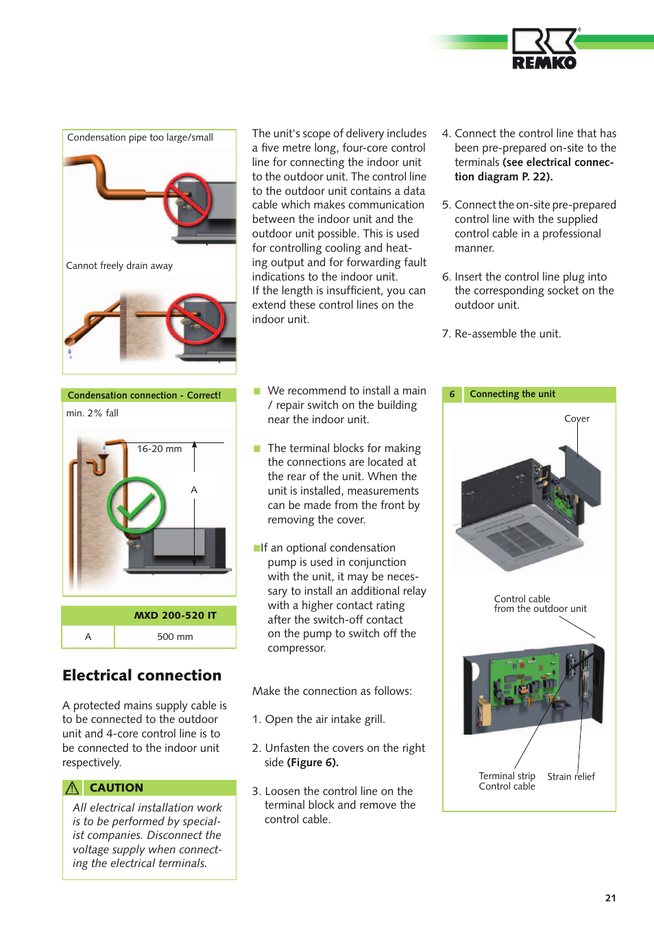 Electrical connection | REMKO MXD 200 v.1 User Manual | Page 21 / 28