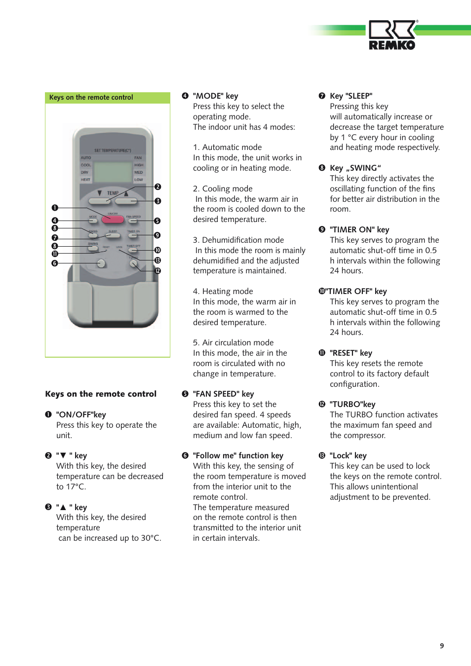 REMKO MXD 200 v.1 User Manual | Page 9 / 28