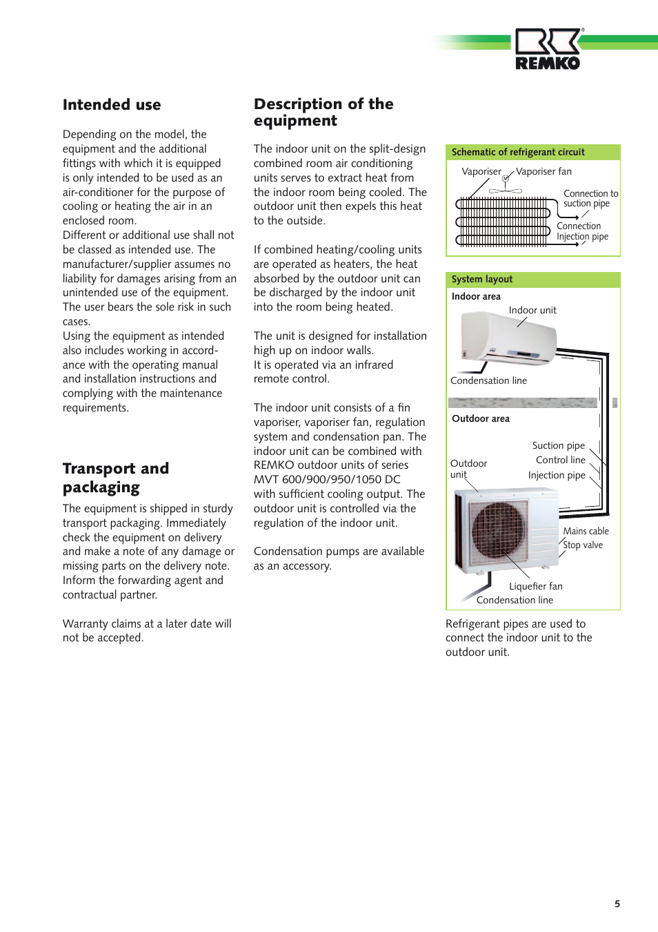 Intended use | REMKO MXD 200 v.3 User Manual | Page 5 / 28