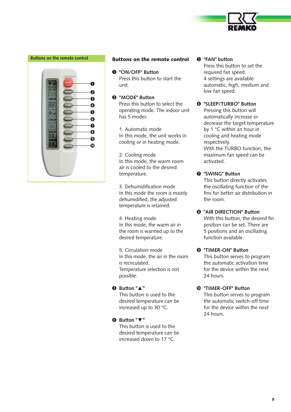 REMKO MXD 200 v.3 User Manual | Page 9 / 28