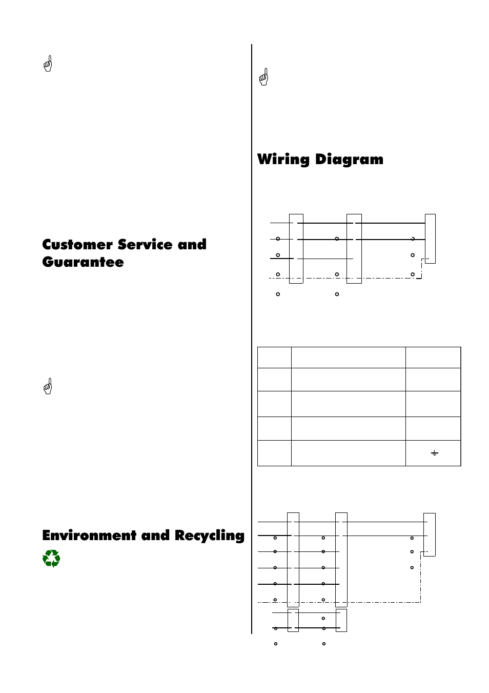 Customer service and guarantee, Environment and recycling, Wiring diagram | REMKO RKS 510 User Manual | Page 13 / 16