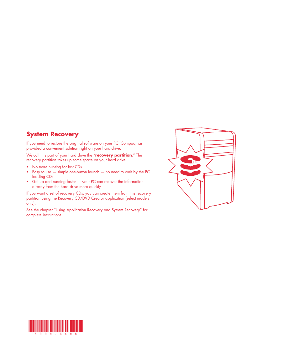 System recovery | Compaq 8000 Series User Manual | Page 120 / 120