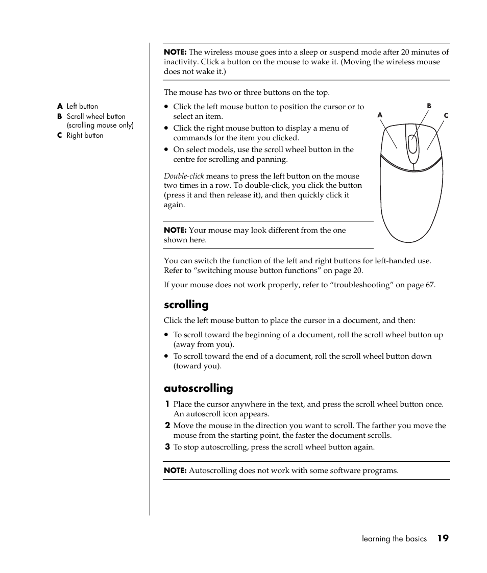 Scrolling, Autoscrolling | Compaq 8000 Series User Manual | Page 26 / 120
