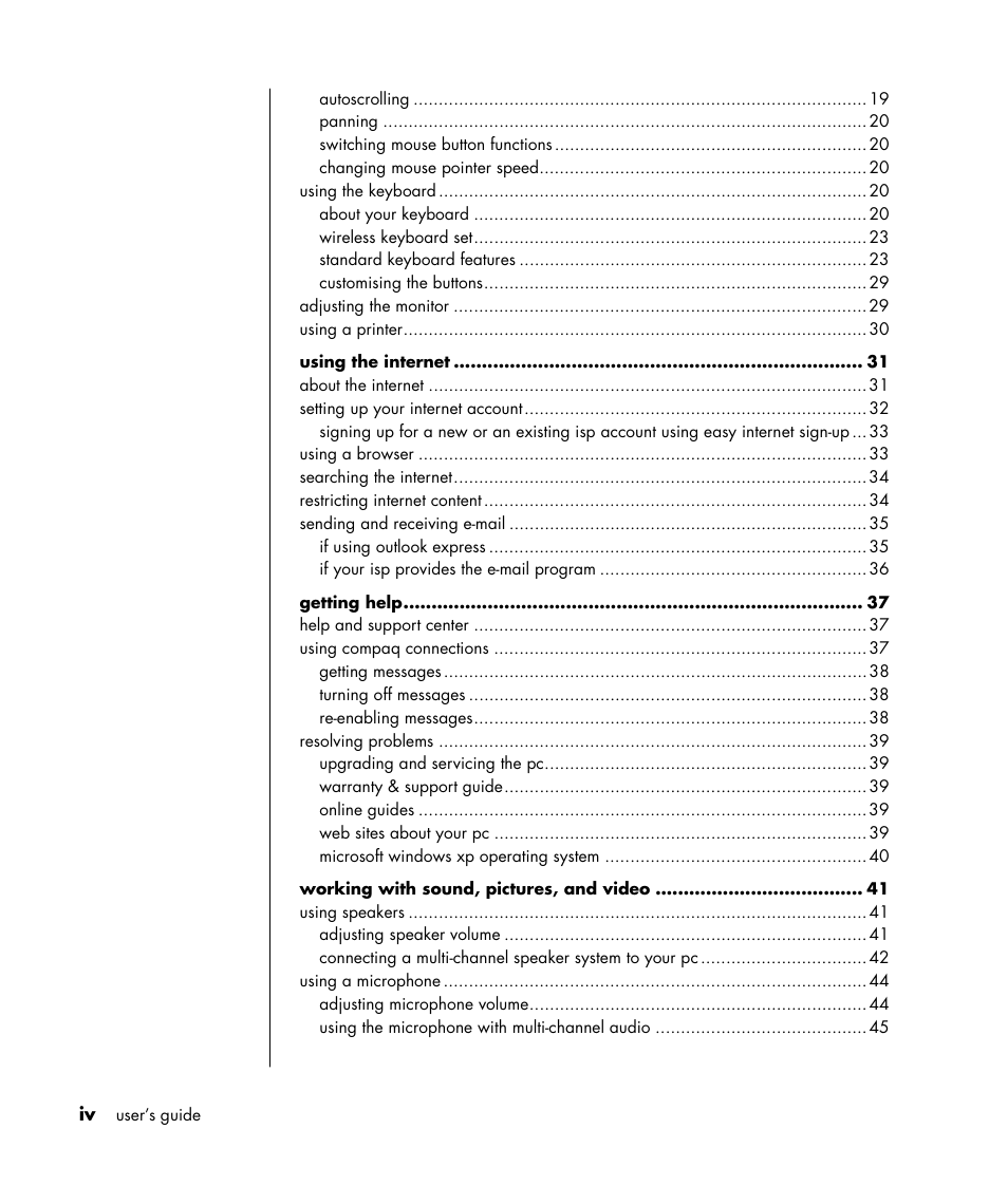 Compaq 8000 Series User Manual | Page 5 / 120