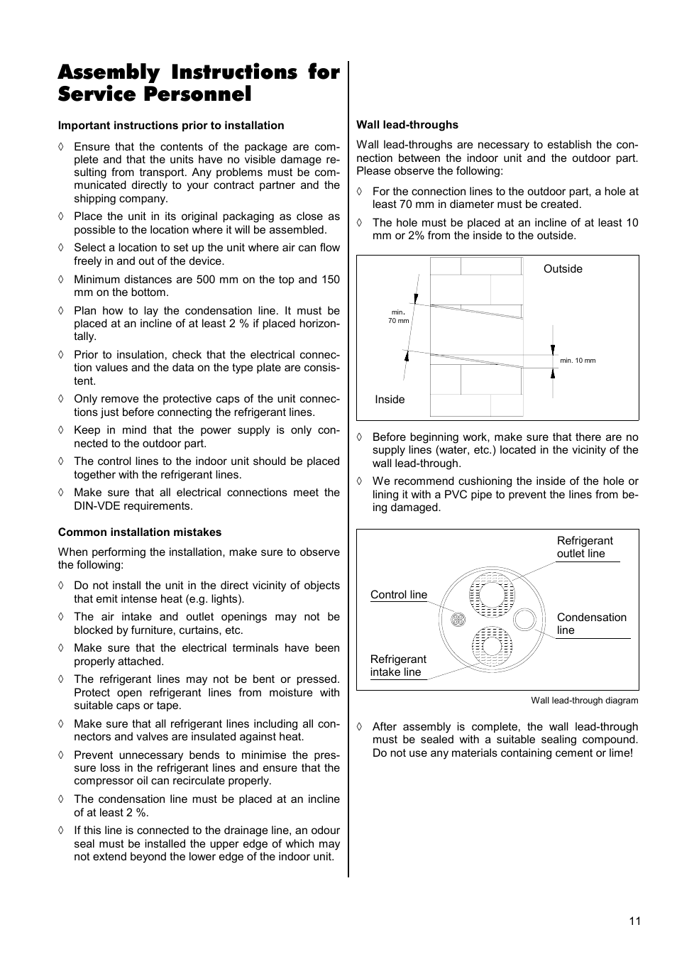 Assembly instructions for service personnel | REMKO RKV 13 T User Manual | Page 11 / 20