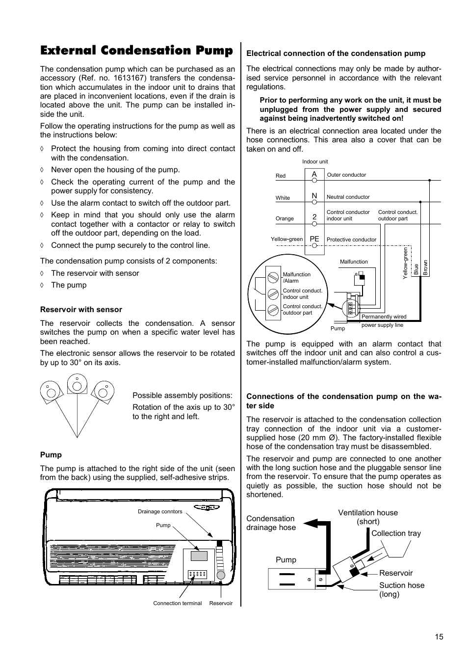 External condensation pump | REMKO RKV 13 T User Manual | Page 15 / 20