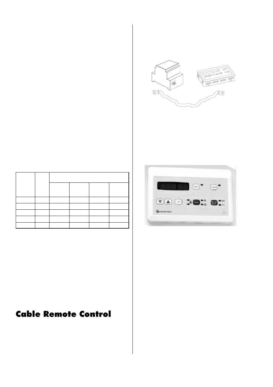 Cable remote control | REMKO RKW INOX User Manual | Page 20 / 28