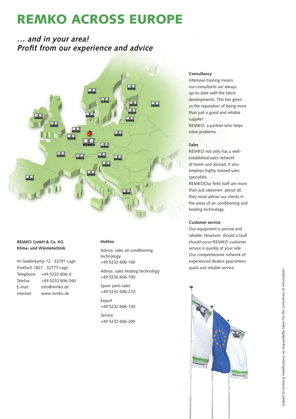 Remko across europe | REMKO RM Series User Manual | Page 36 / 36