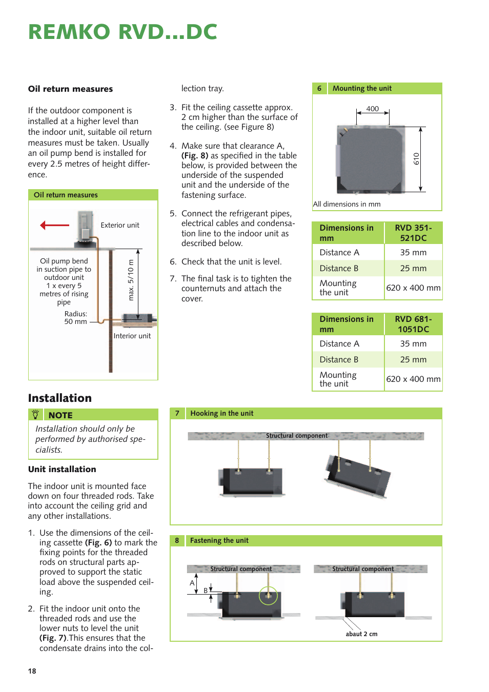 Remko rvd...dc, Installation | REMKO RVD xxx DC User Manual | Page 18 / 52