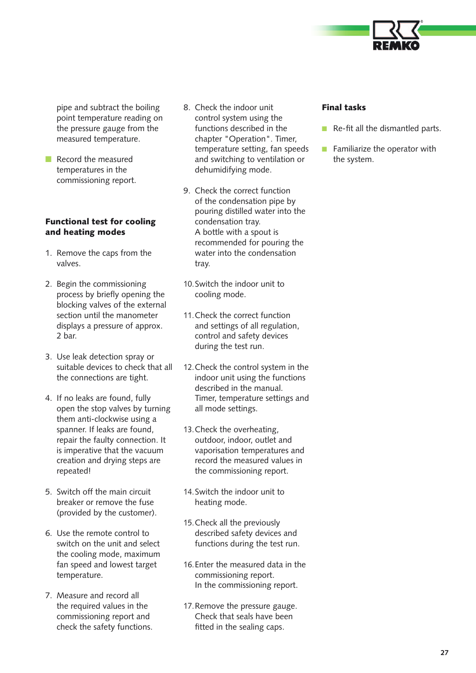REMKO RVT 261 DC User Manual | Page 27 / 32