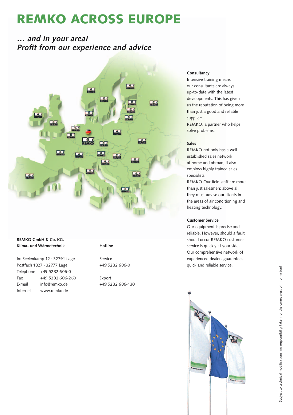 Remko across europe | REMKO RVT 261 DC User Manual | Page 32 / 32