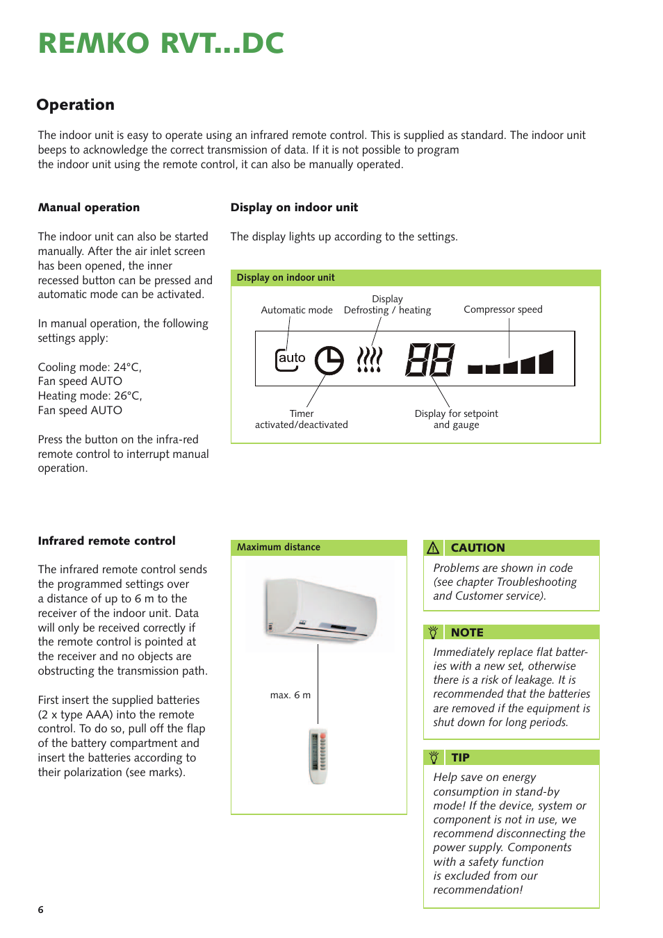 Remko rvt...dc, Operation | REMKO RVT 261 DC User Manual | Page 6 / 32