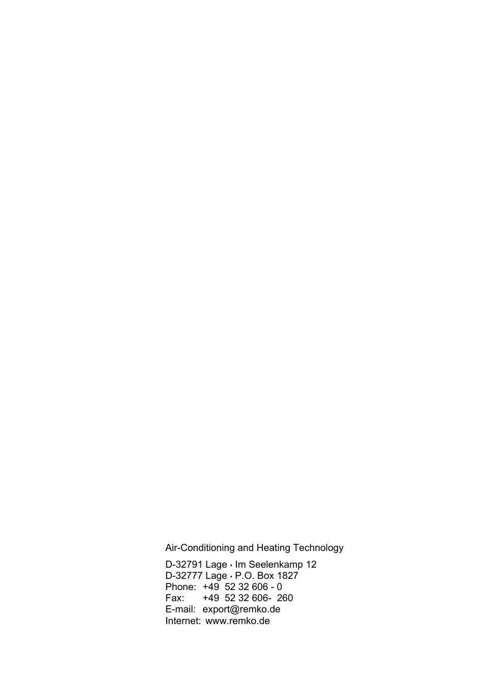 REMKO RWK 260 User Manual | Page 20 / 20