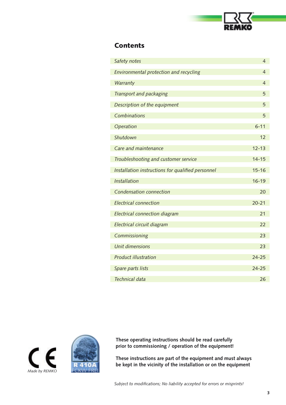 REMKO RXD Series User Manual | Page 3 / 28