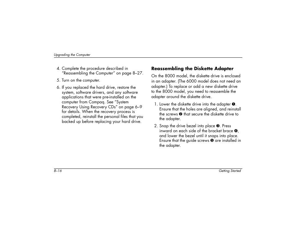 Compaq 6000 User Manual | Page 118 / 142