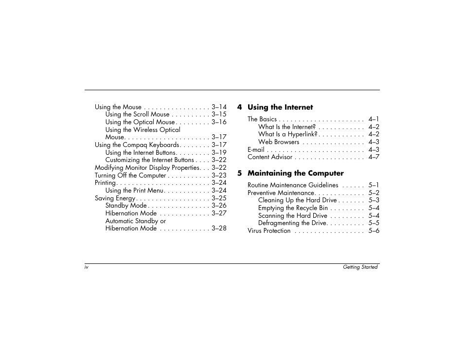 Compaq 6000 User Manual | Page 4 / 142