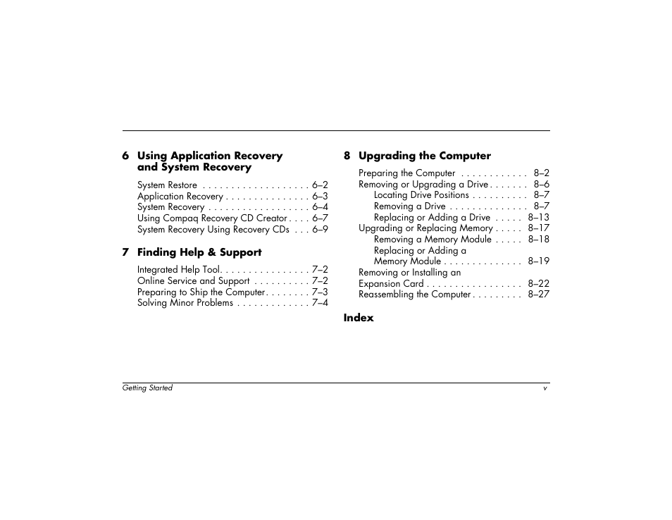 Compaq 6000 User Manual | Page 5 / 142