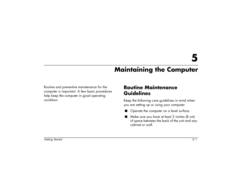 Maintaining the computer | Compaq 6000 User Manual | Page 51 / 142
