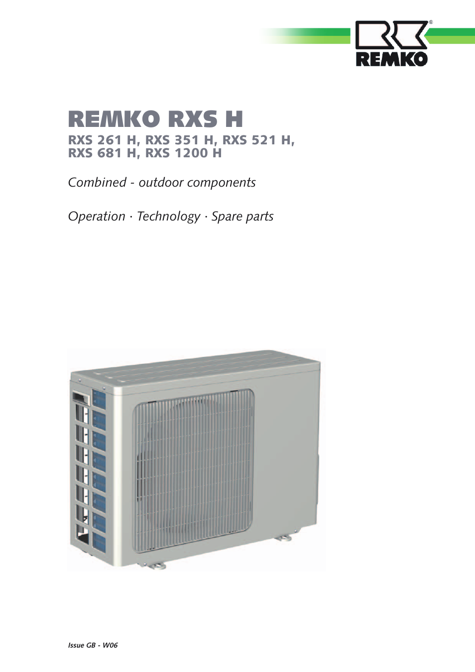 REMKO RXS xxx H User Manual | 20 pages