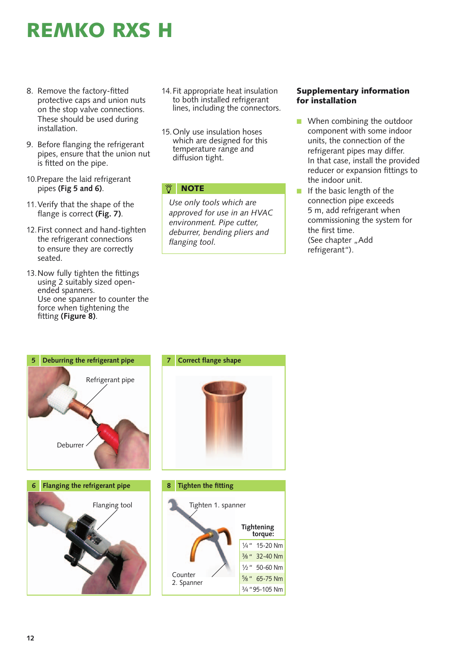 Remko rxs h | REMKO RXS xxx H User Manual | Page 12 / 20