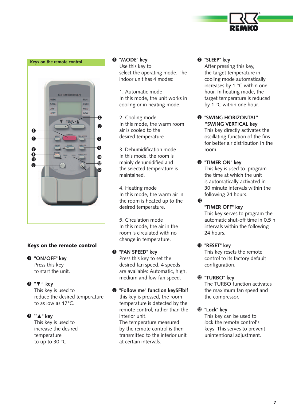 REMKO RXT xxx DC User Manual | Page 7 / 56