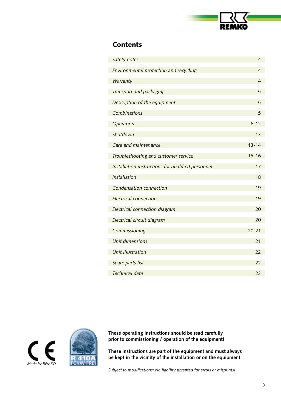 REMKO RXW 261 User Manual | Page 3 / 24