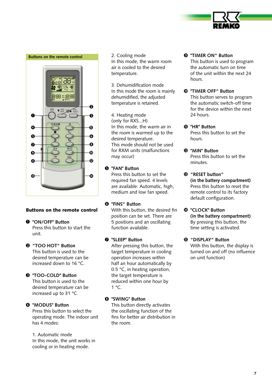 REMKO RXW 261 User Manual | Page 7 / 24