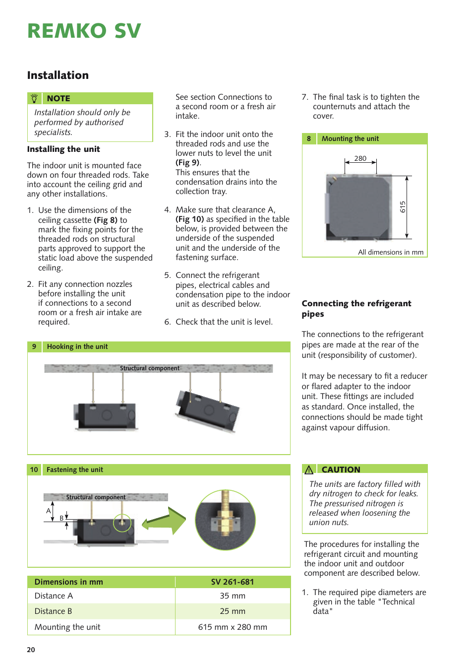 Remko sv, Installation | REMKO SV 261 User Manual | Page 20 / 32