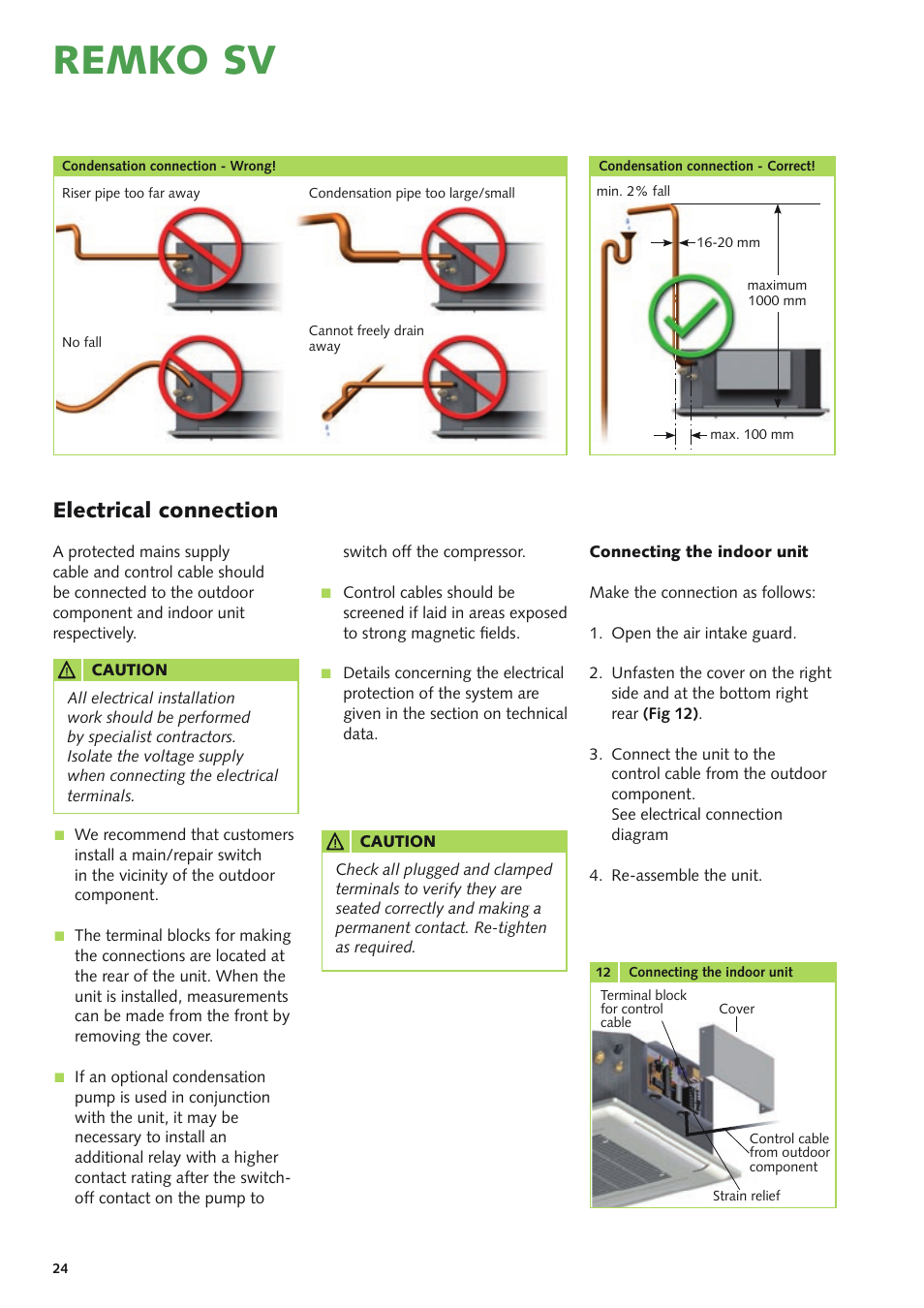 Remko sv, Electrical connection | REMKO SV 261 User Manual | Page 24 / 32
