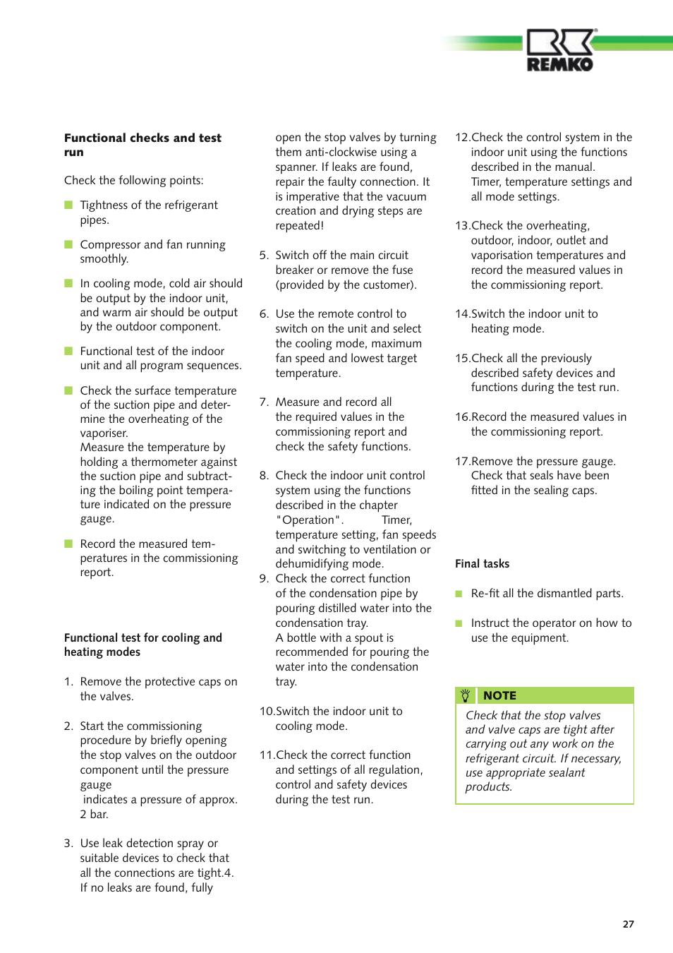 REMKO SV 261 User Manual | Page 27 / 32