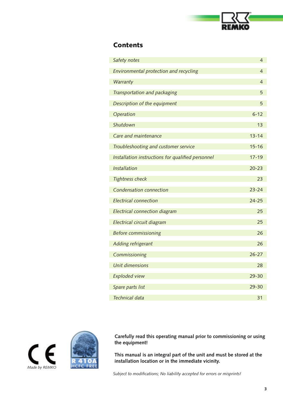 REMKO SV 261 User Manual | Page 3 / 32