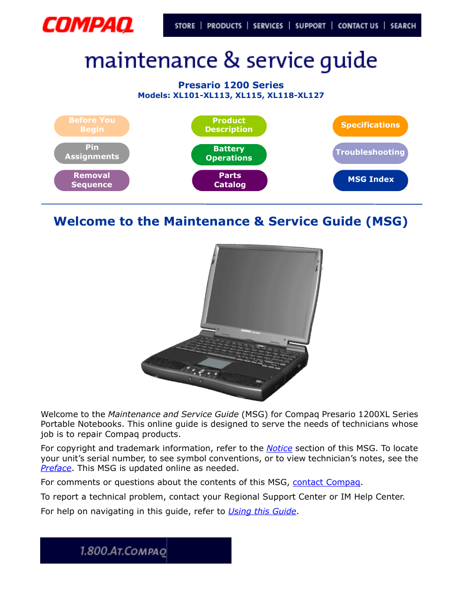 Compaq XL118-XL127 User Manual | 132 pages