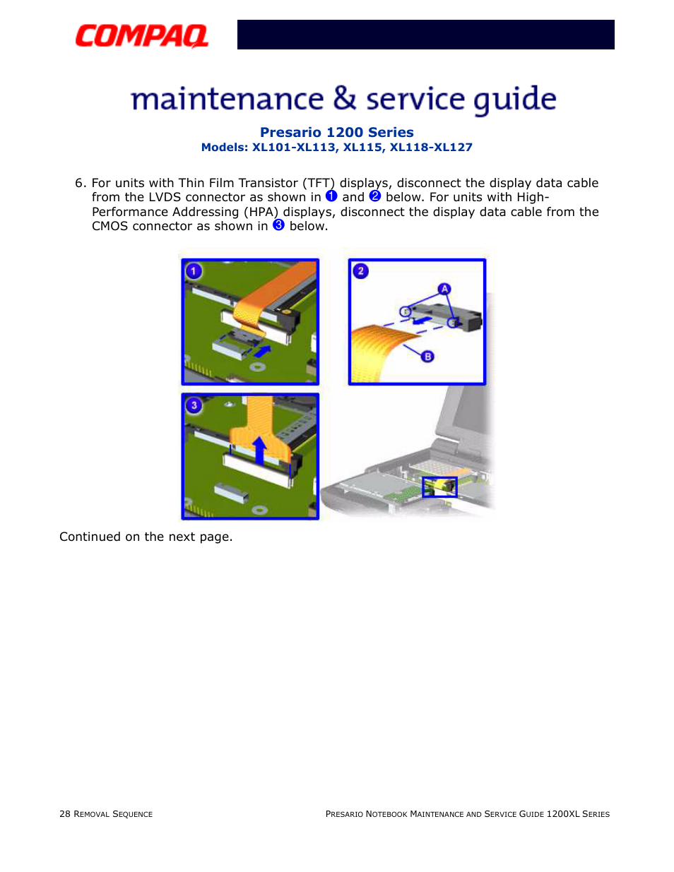 Presario 1200 series | Compaq XL118-XL127 User Manual | Page 108 / 132