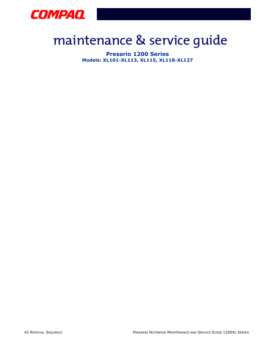 Presario 1200 series | Compaq XL118-XL127 User Manual | Page 122 / 132