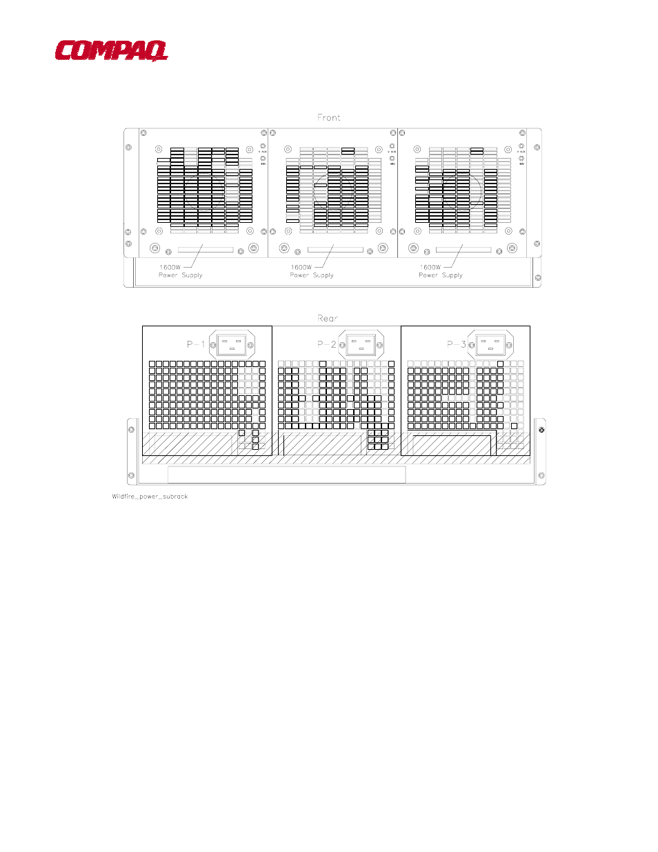 Compaq alphaserver gs320 powered subrack, 3 compaq alphaserver gs320 powered subrack, Figure 11 compaq alphaserver gs320 powered subrack | Compaq ALPHA GS320 User Manual | Page 14 / 29